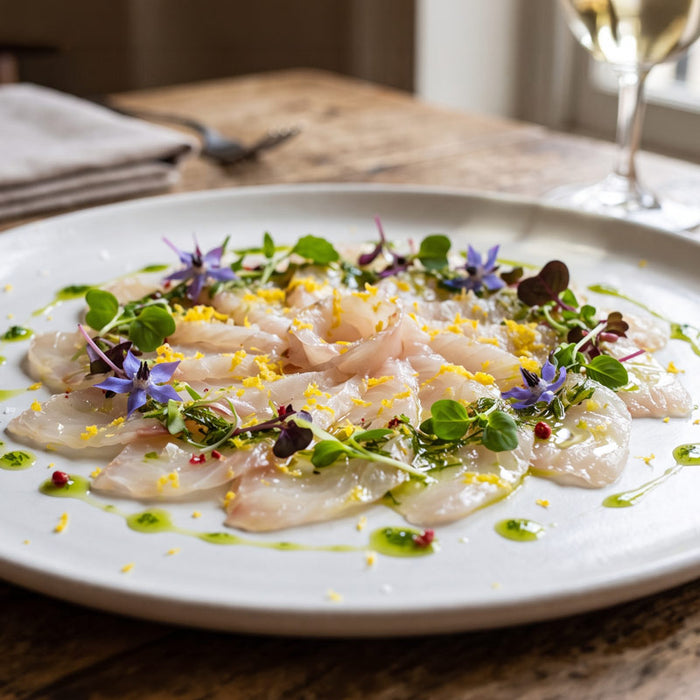 Carpaccio de daurade au yuzu