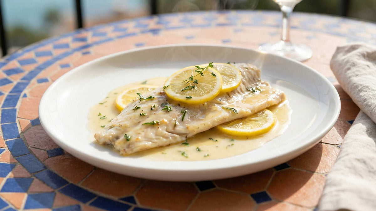 Bar au vin blanc et citron