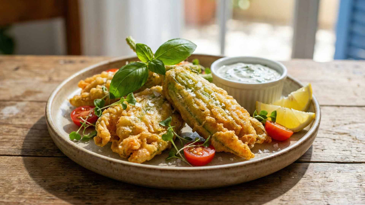Beignets de fleurs de courgettes