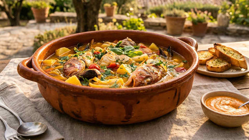 Bouillabaisse de poissons de roche et rouille
