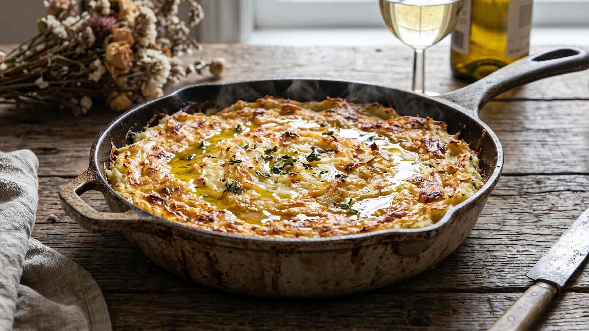 Brandade de morue gratinée à l'huile d'olive