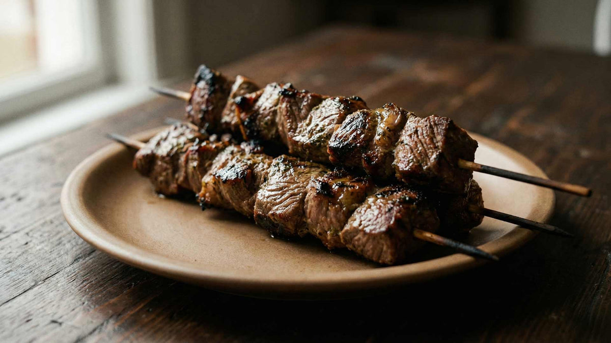 Brochette d'agneau mariné
