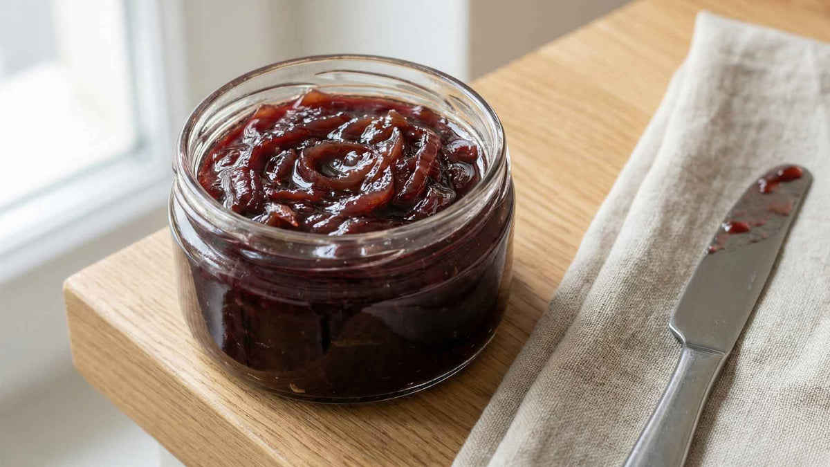 Confiture d'oignons au vin rouge