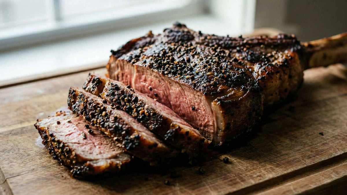 Côte de bœuf au poivre noir