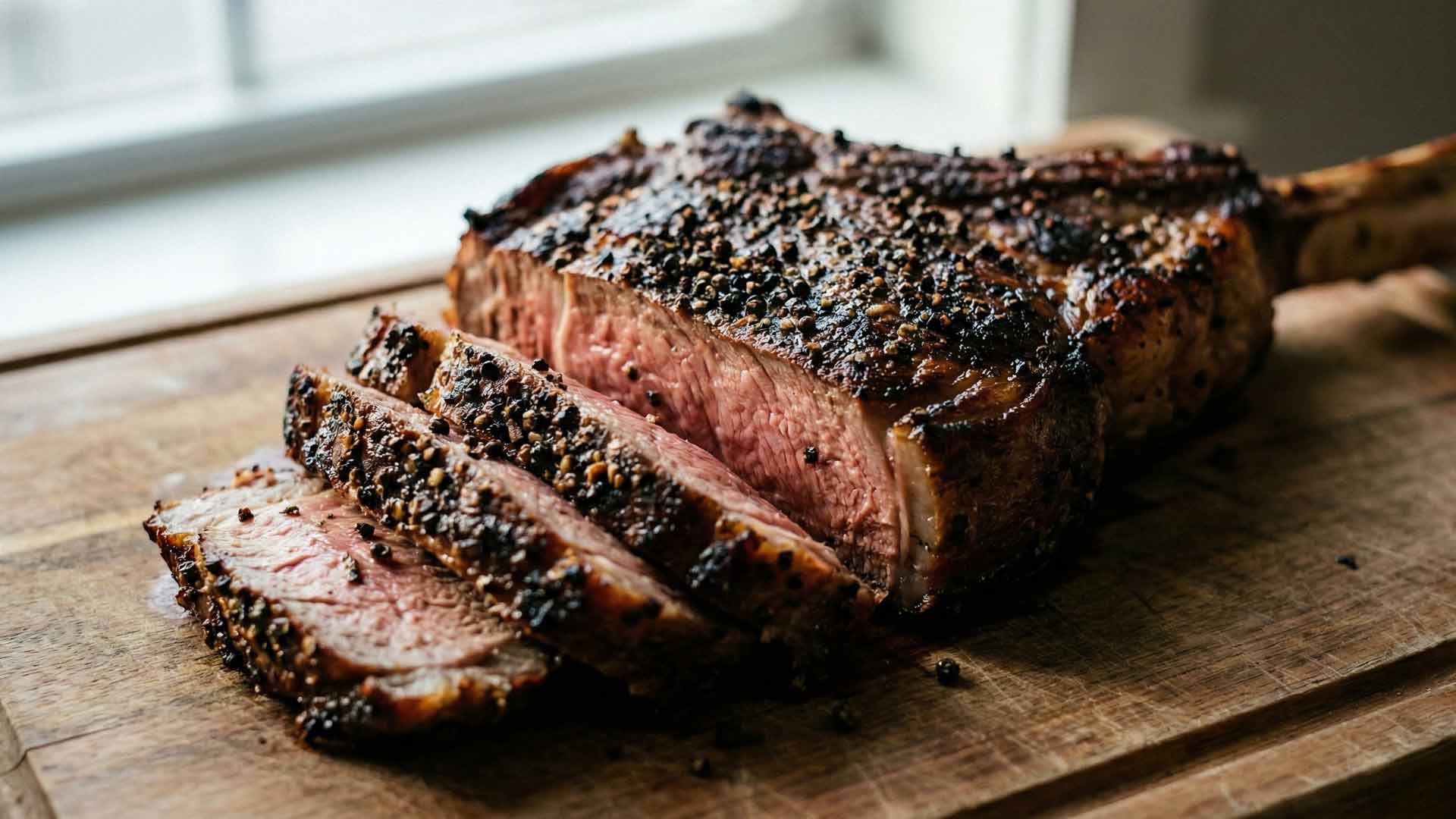 Côte de bœuf au poivre noir