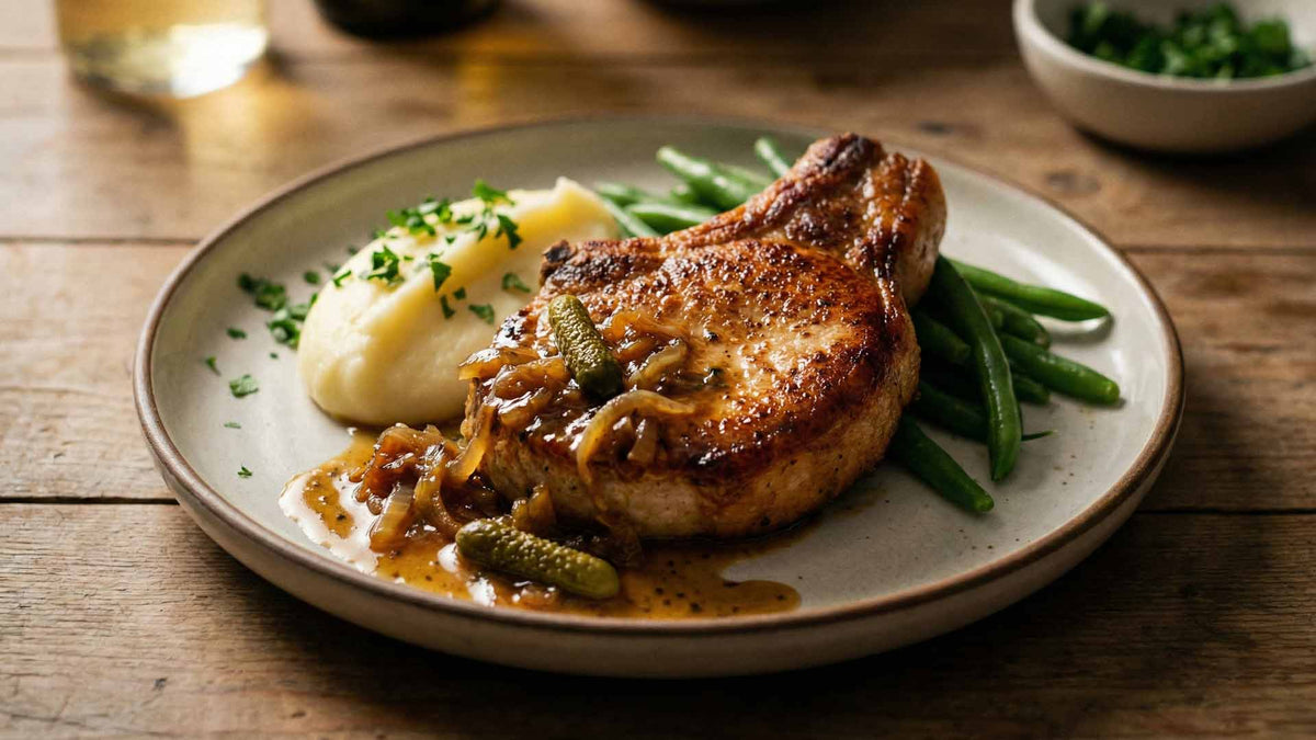 Côte de porc charcutière