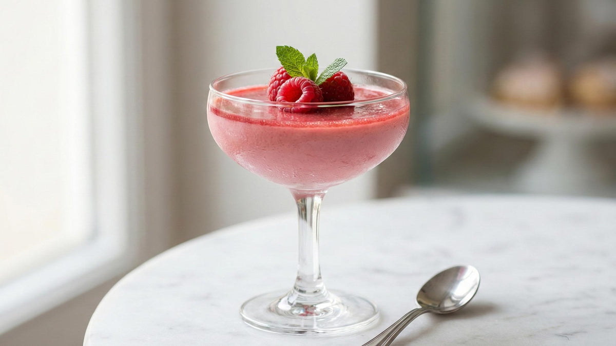 Crème de framboises au vin rosé