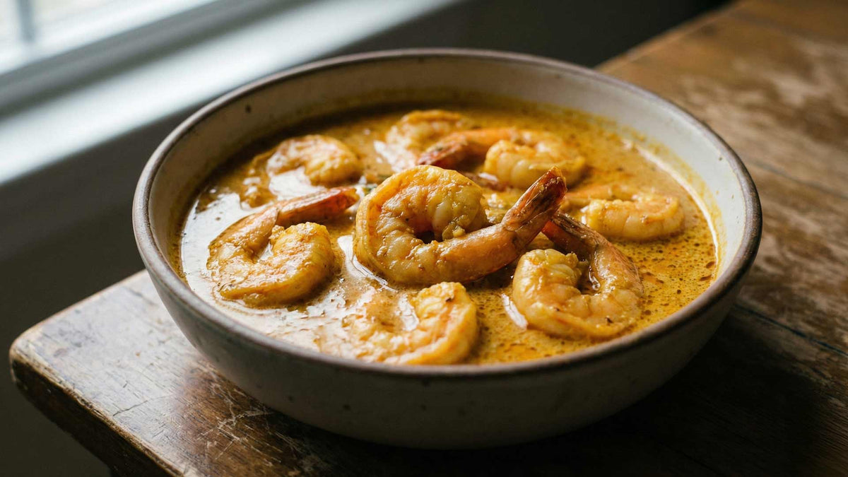 Curry de crevettes au lait de coco
