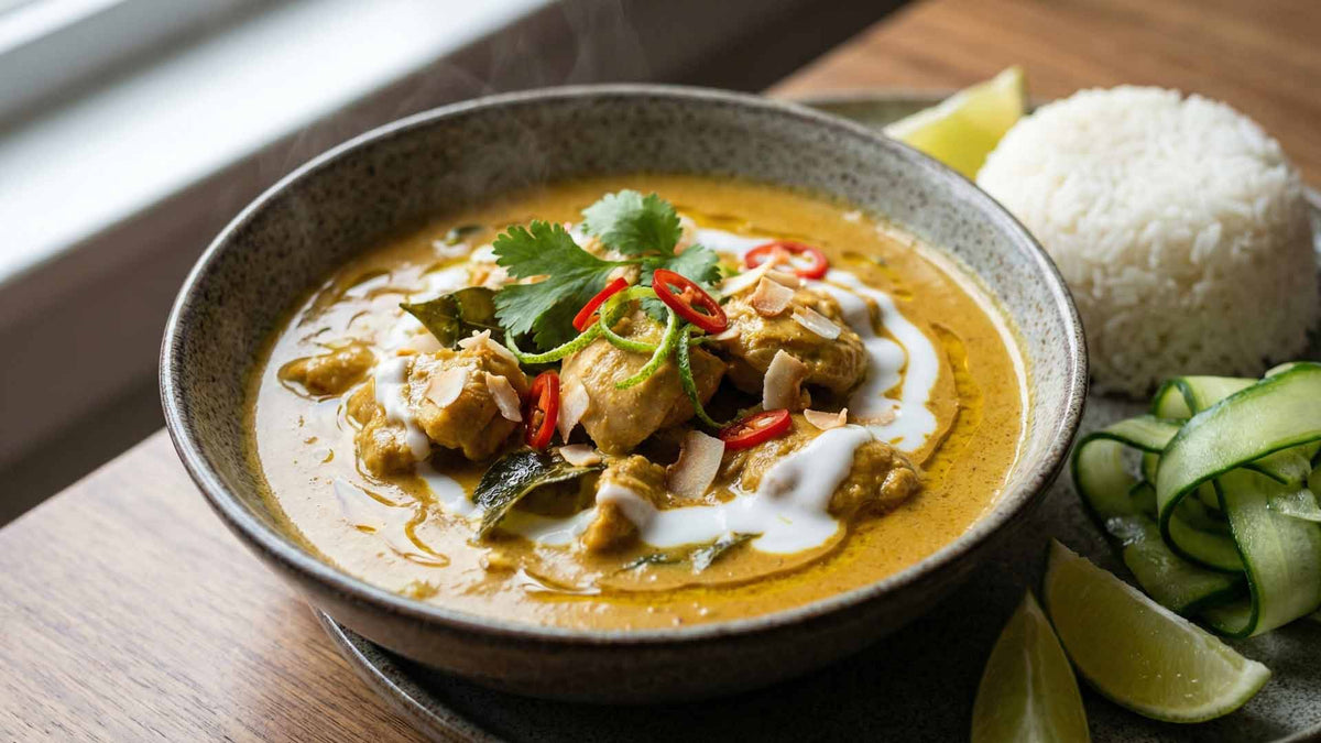 Curry de poulet au lait de coco