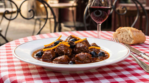 Daube provençale aux olives et zeste d'orange