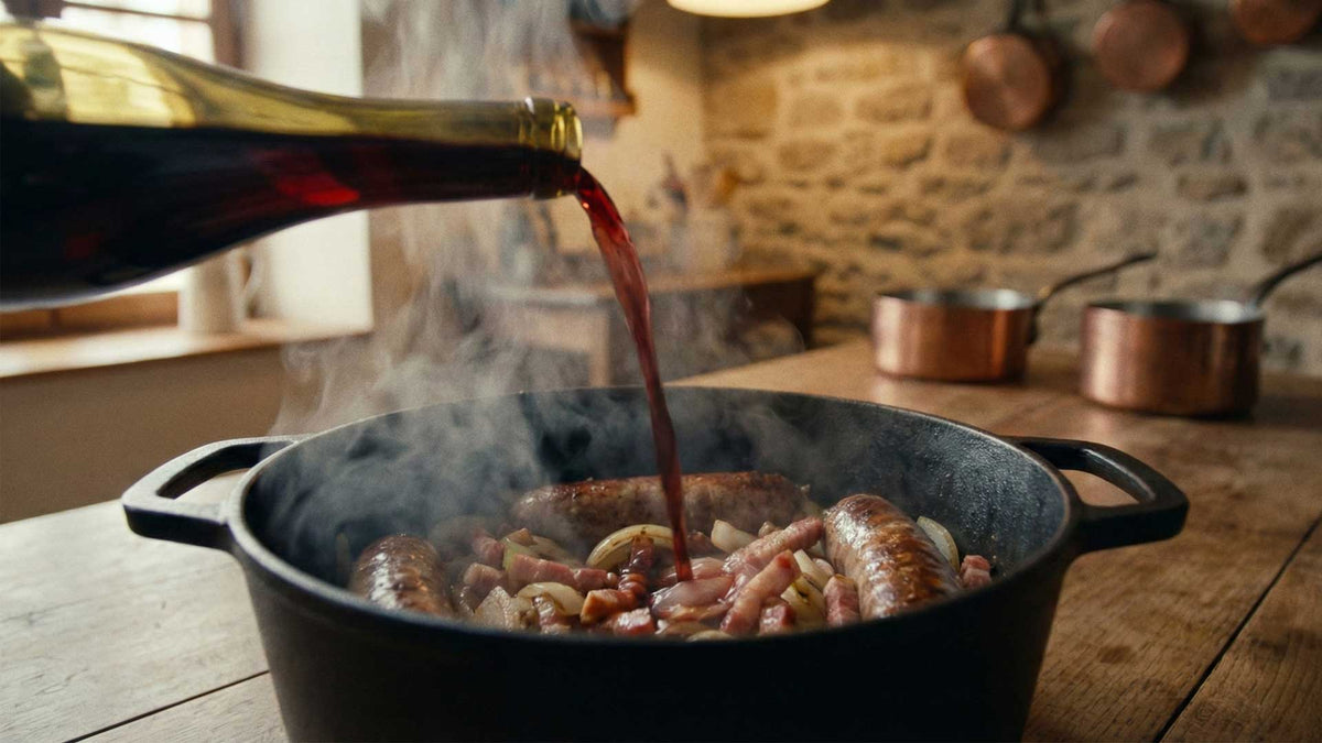 Diots au vin rouge