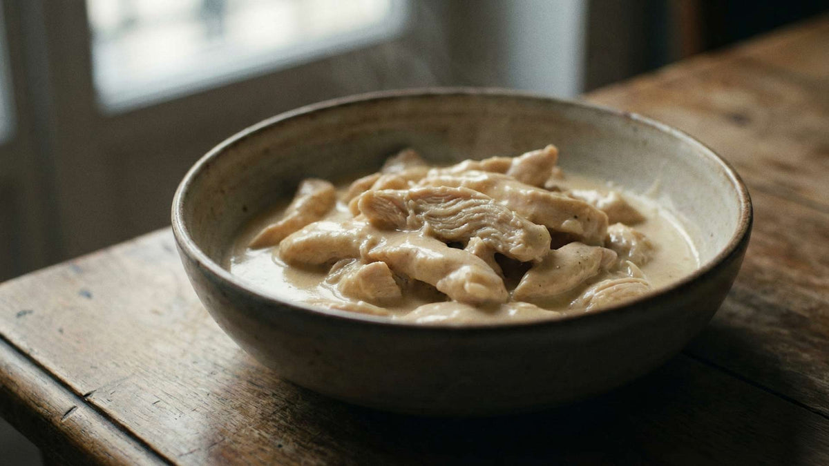 Emincé de Poulet à la Crème et au Vin Blanc