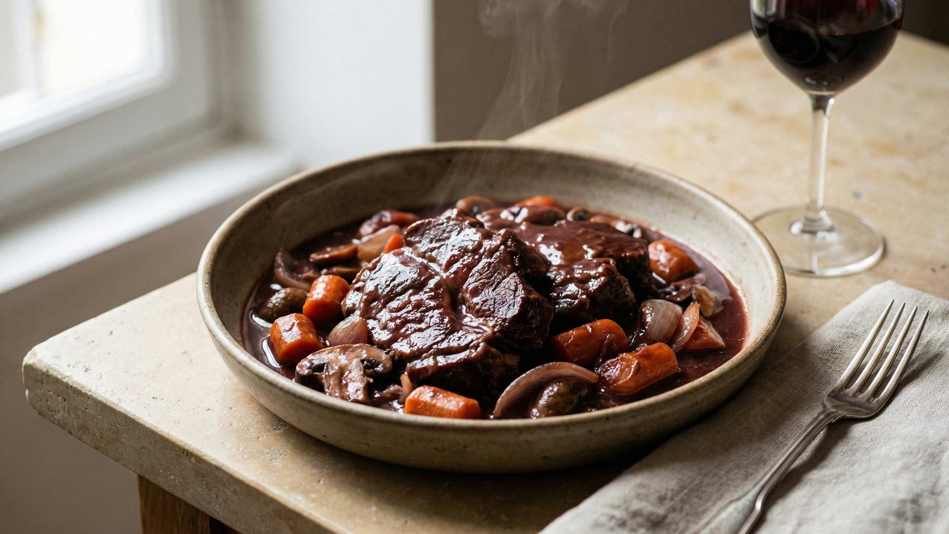 Épaule de veau au vin rouge Image