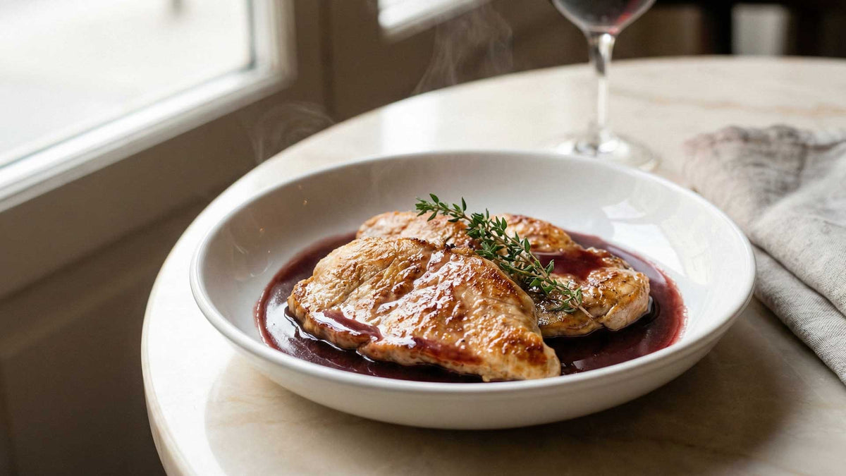 Escalope de Dinde au Vin Rouge