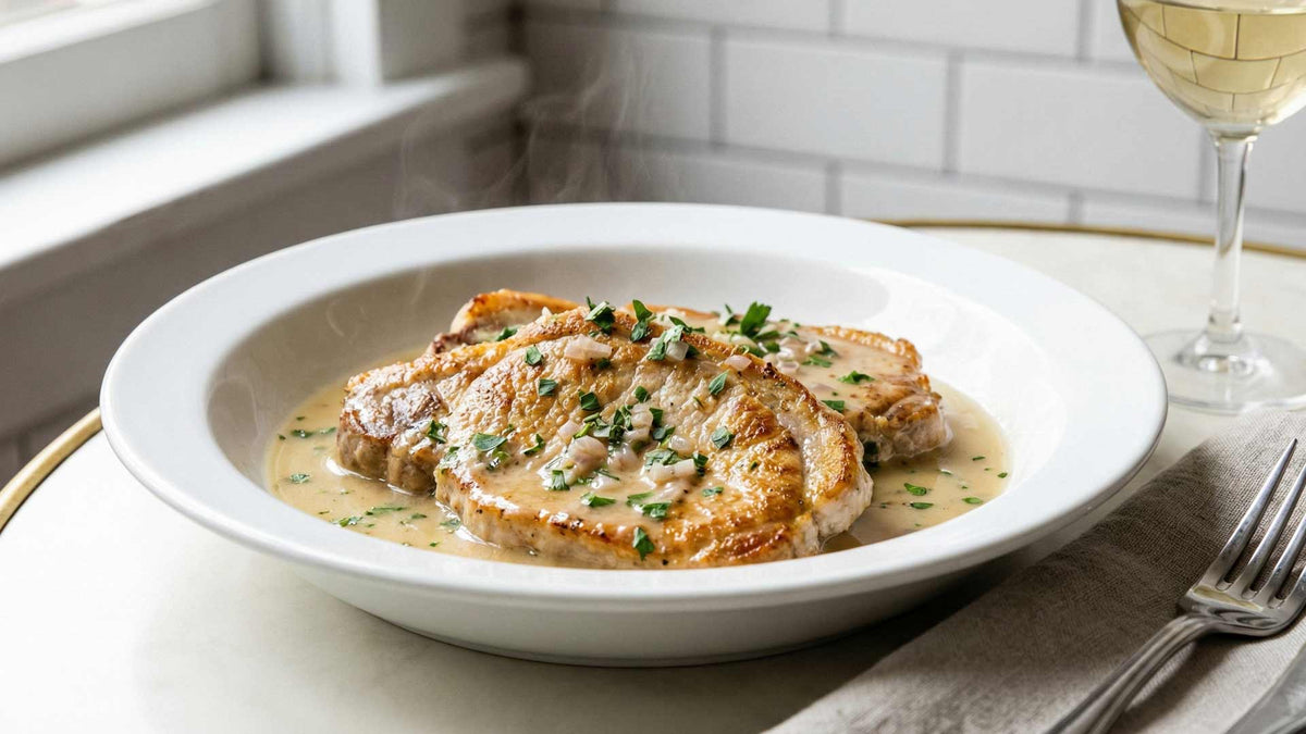 Escalope de Porc au Vin Blanc