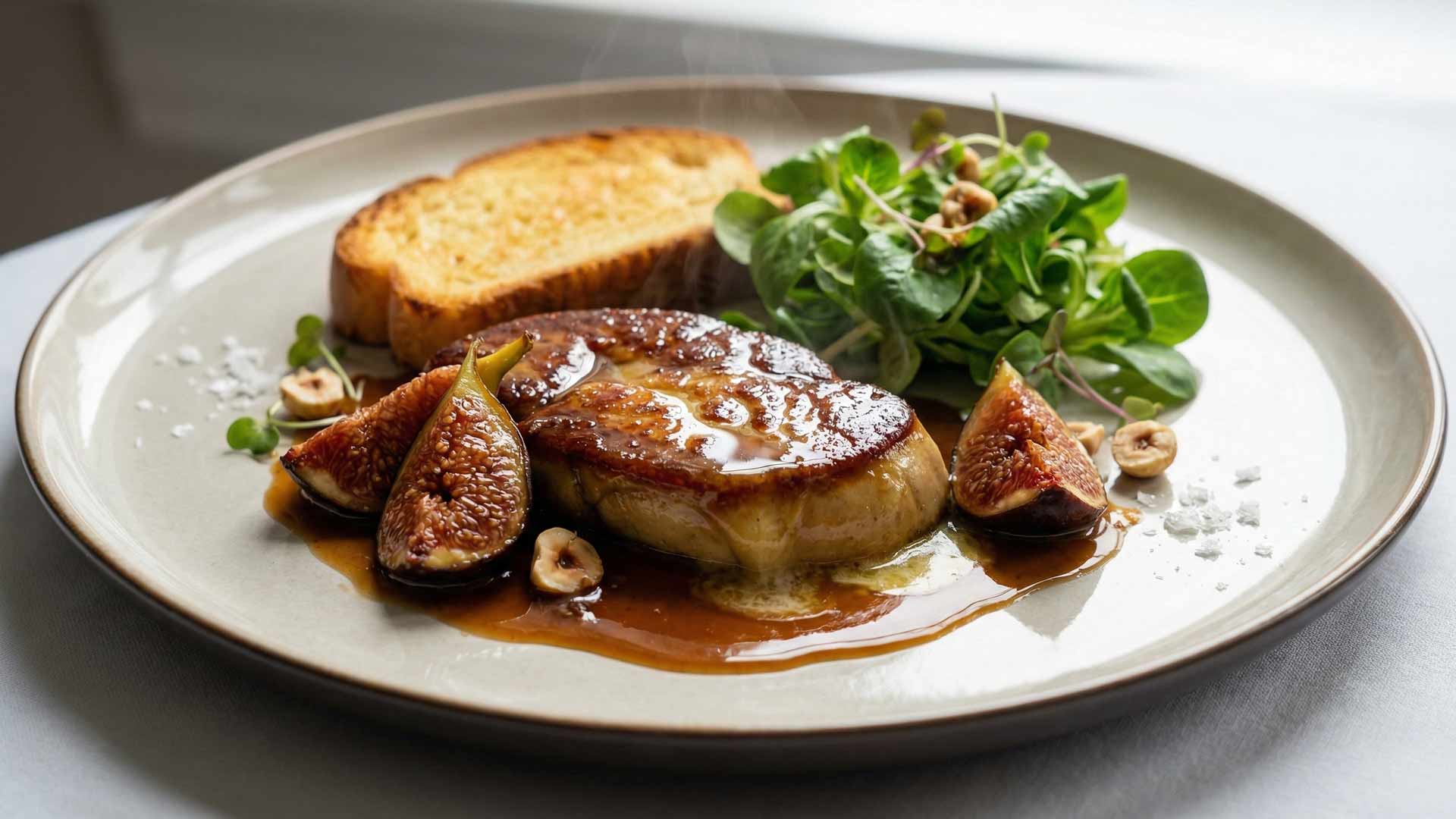 Escalope de foie gras poêlée aux figues Image