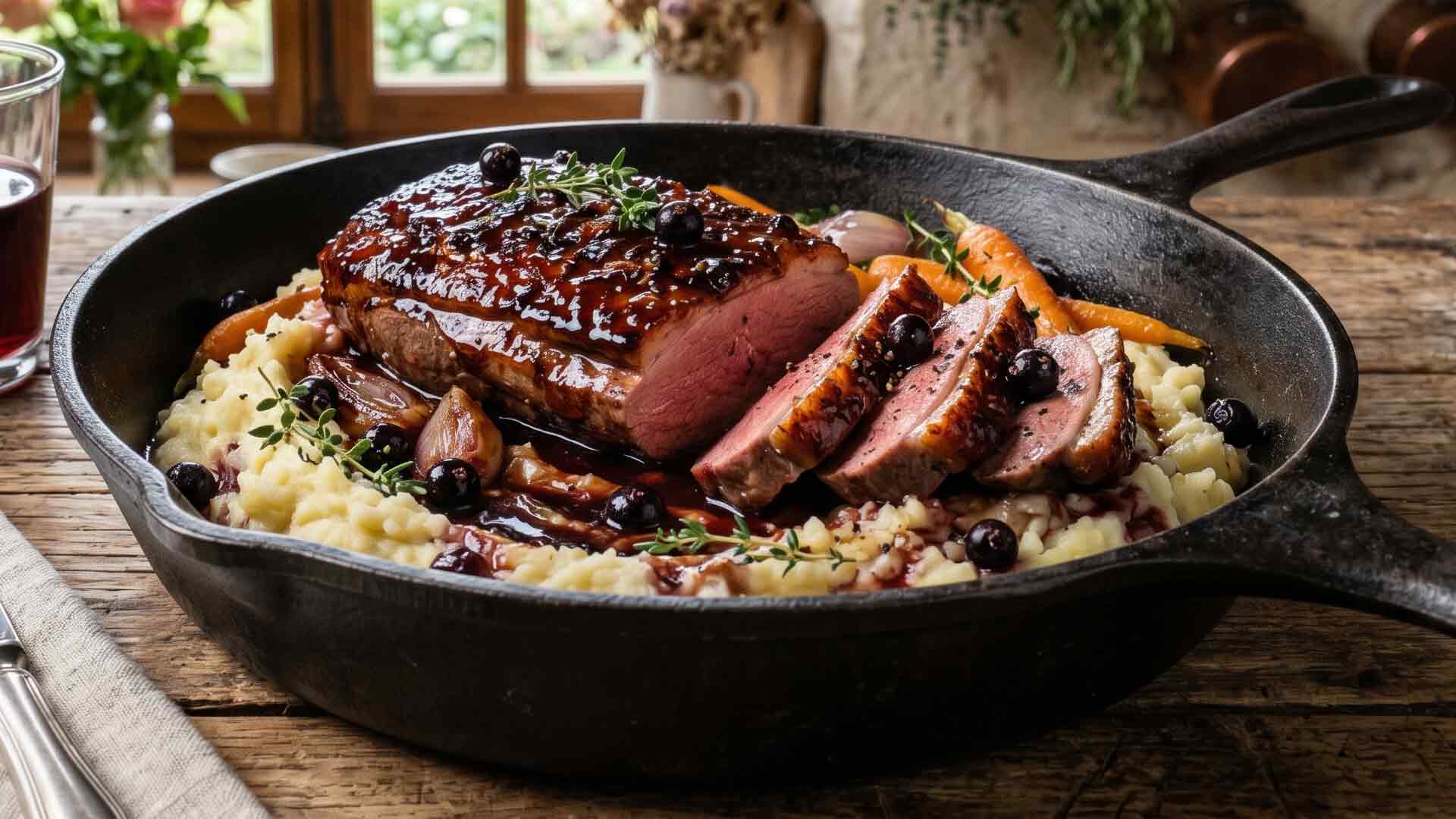 Filet de canette laqué au cassis Image