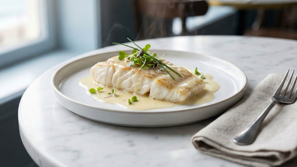 Filet de lieu noir sauce vin blanc