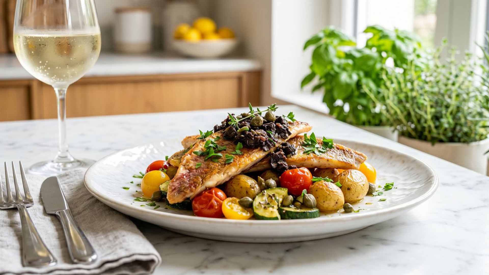 Filets de rouget à la tapenade Image