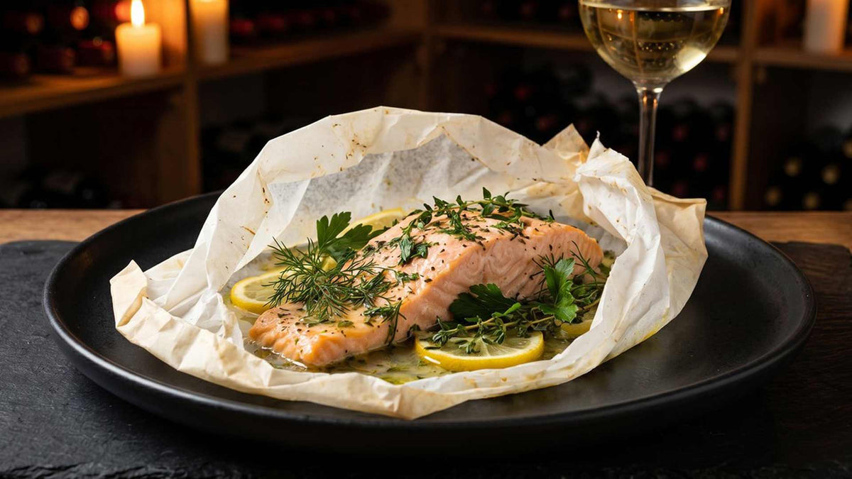 Papillote de truite aux herbes et citron