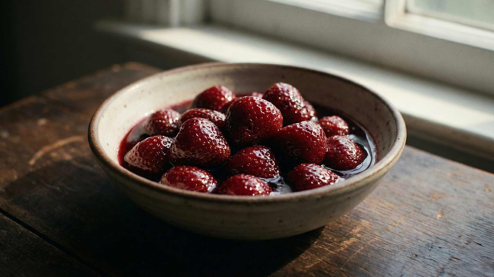 Fraises au Vin Image