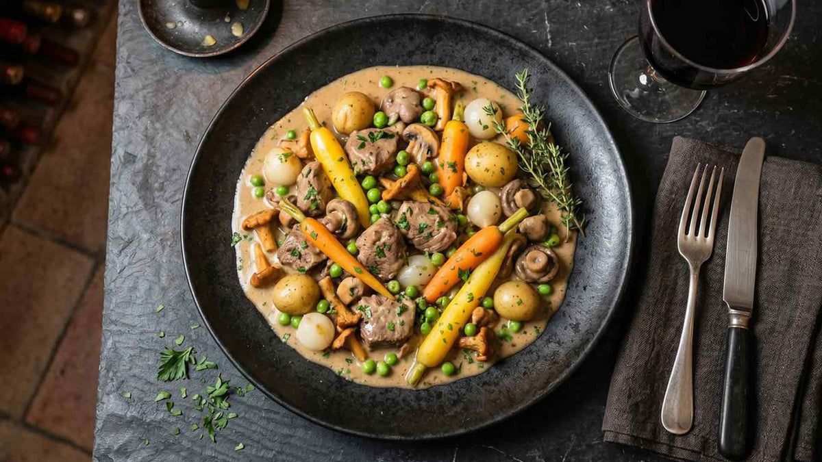 Fricassée de veau aux petits légumes