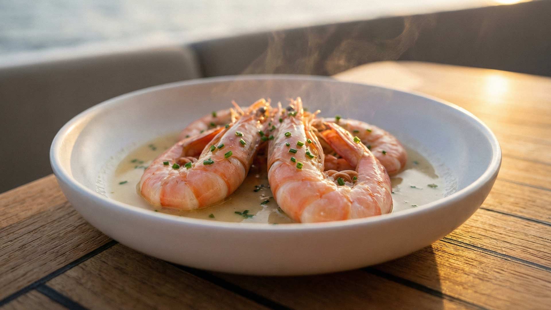 Gambas au vin blanc