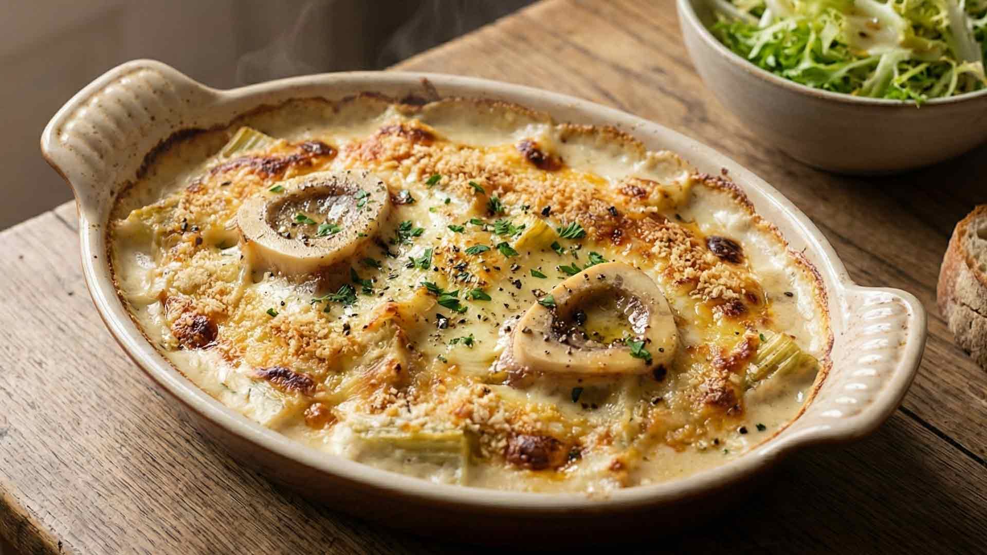 Gratin de cardons à la moelle