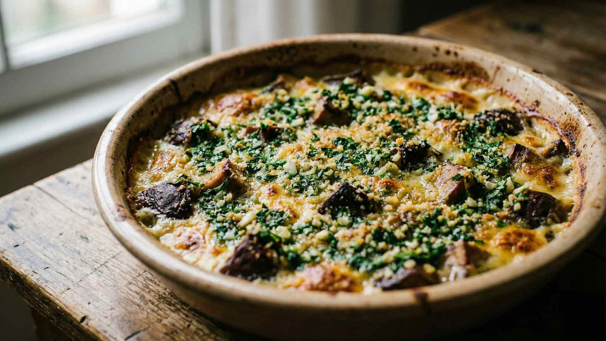 Gratin de cèpes à la persillade