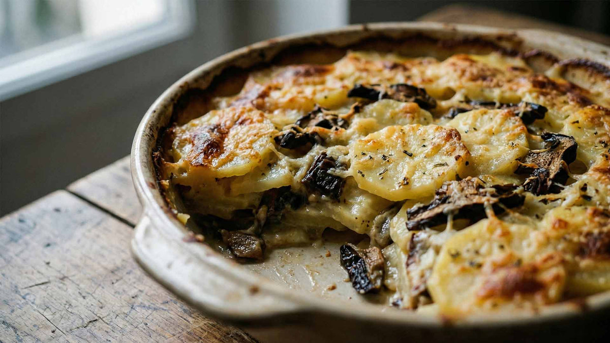 Gratin de pommes de terre aux cèpes séchés​