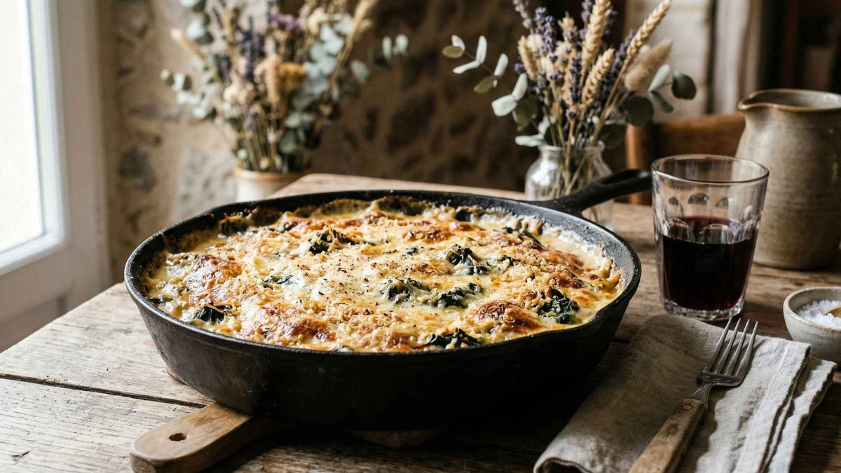 Gratin de blettes à la béchamel et muscade