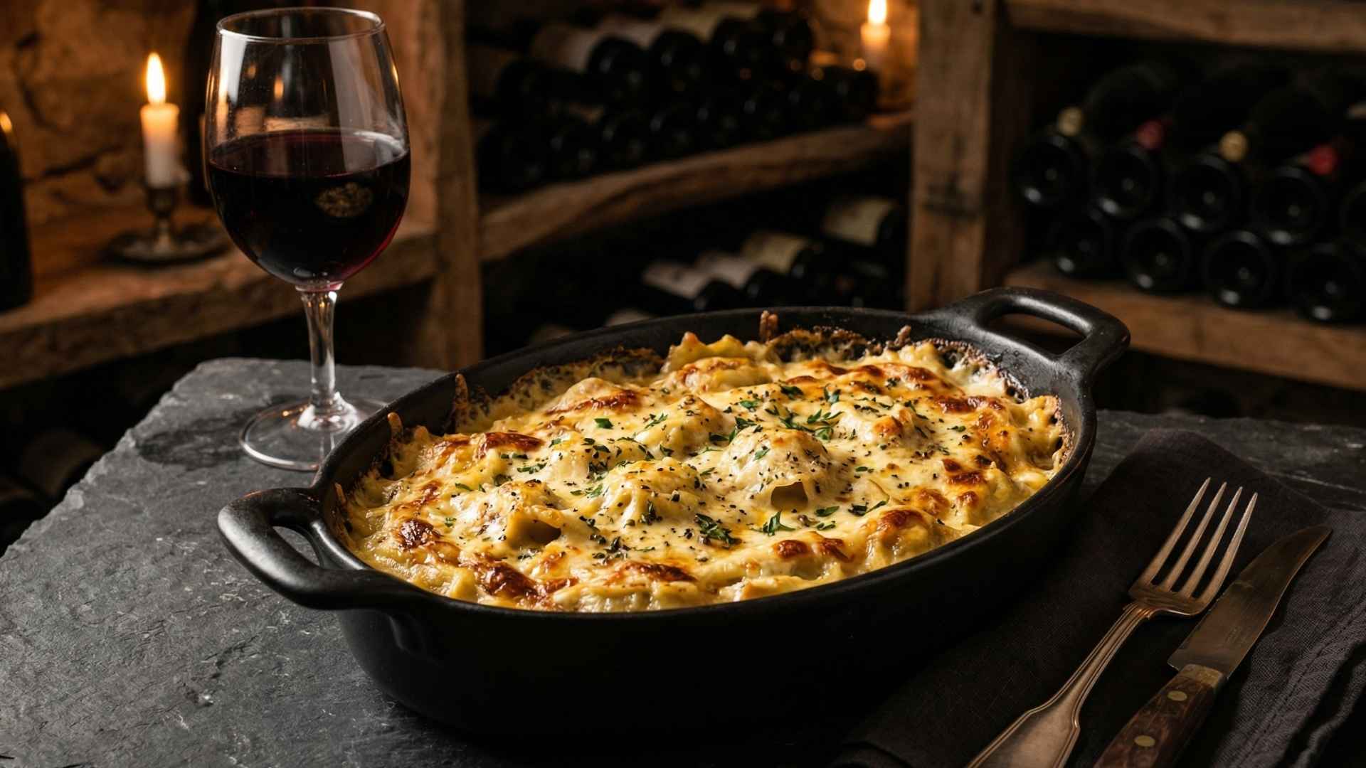 Gratin de ravioles du Dauphiné à la crème