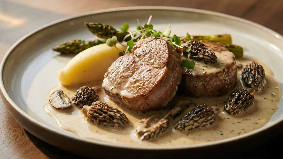 Grenadins de veau aux morilles