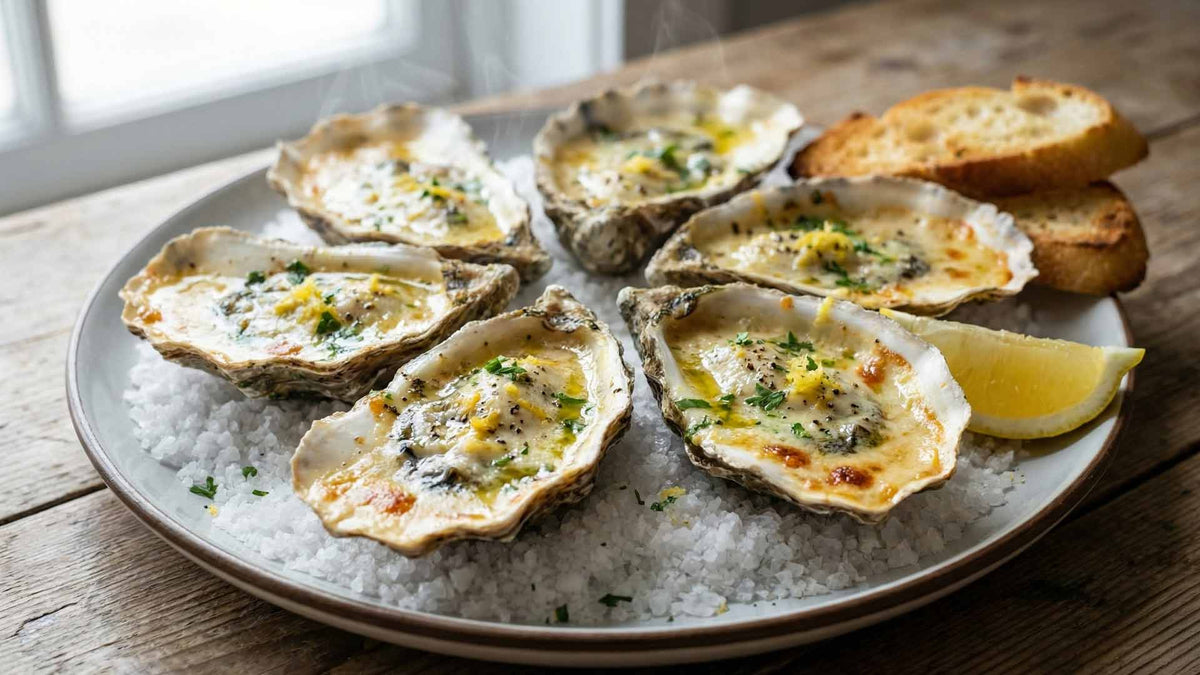 Huîtres Chaudes au Vin Blanc
