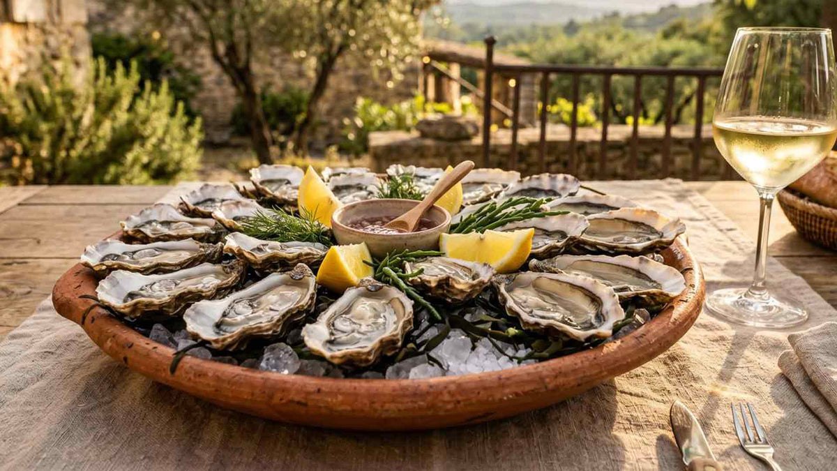 Plateau d'huîtres de Bouzigues au citron Image