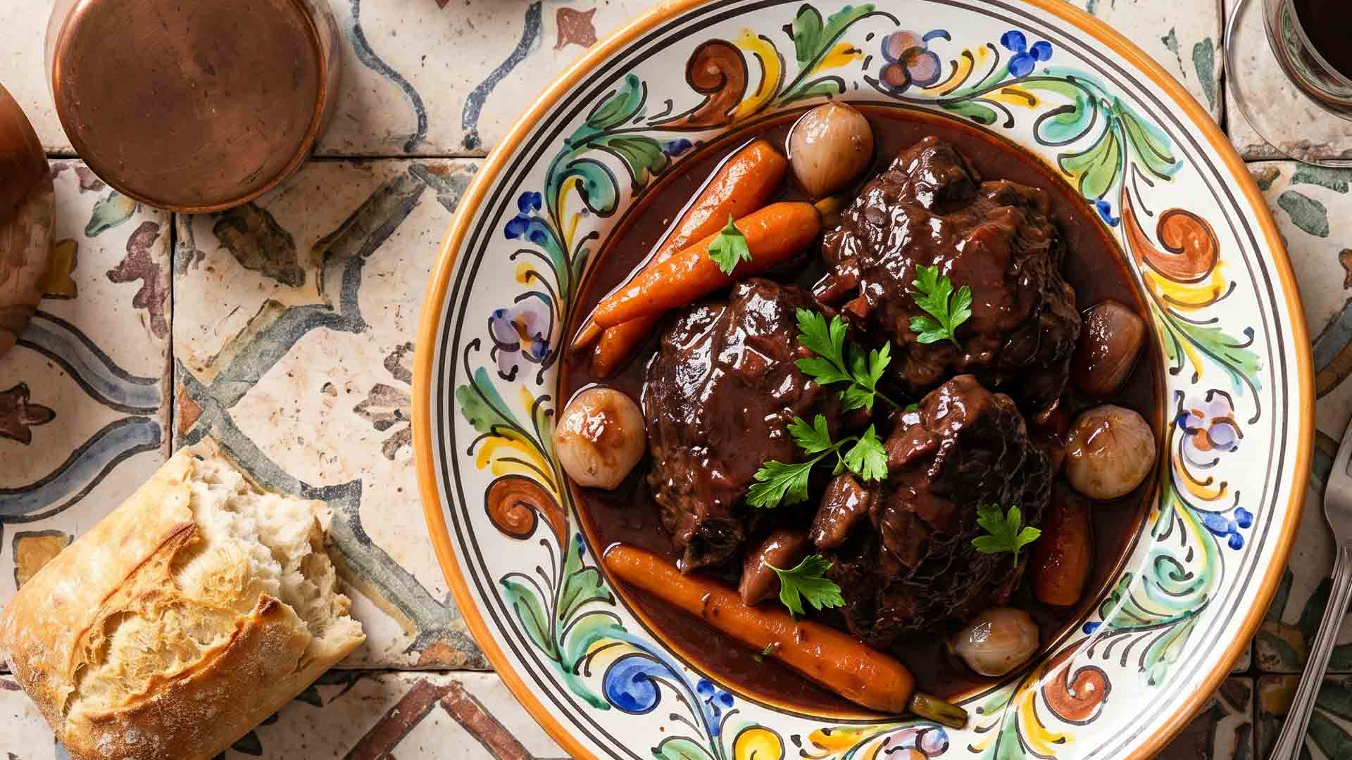 Joue de bœuf braisée au grenache