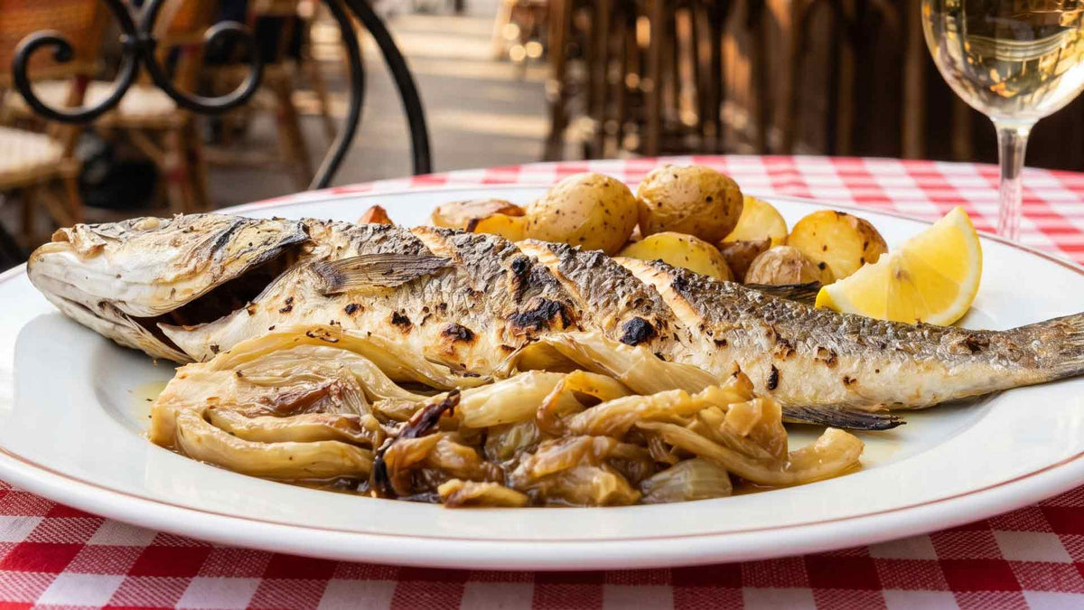 Loup de mer grillé au fenouil confit