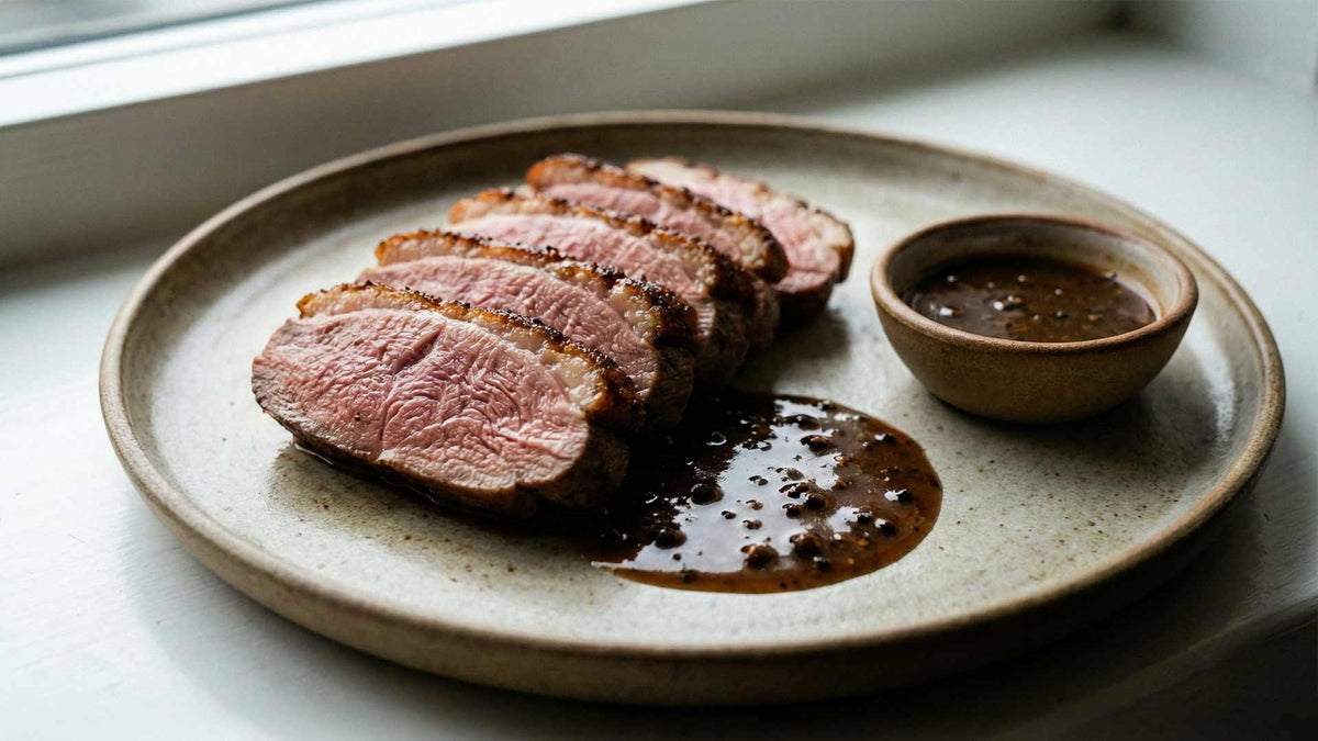 Magret de canard sauce au poivre