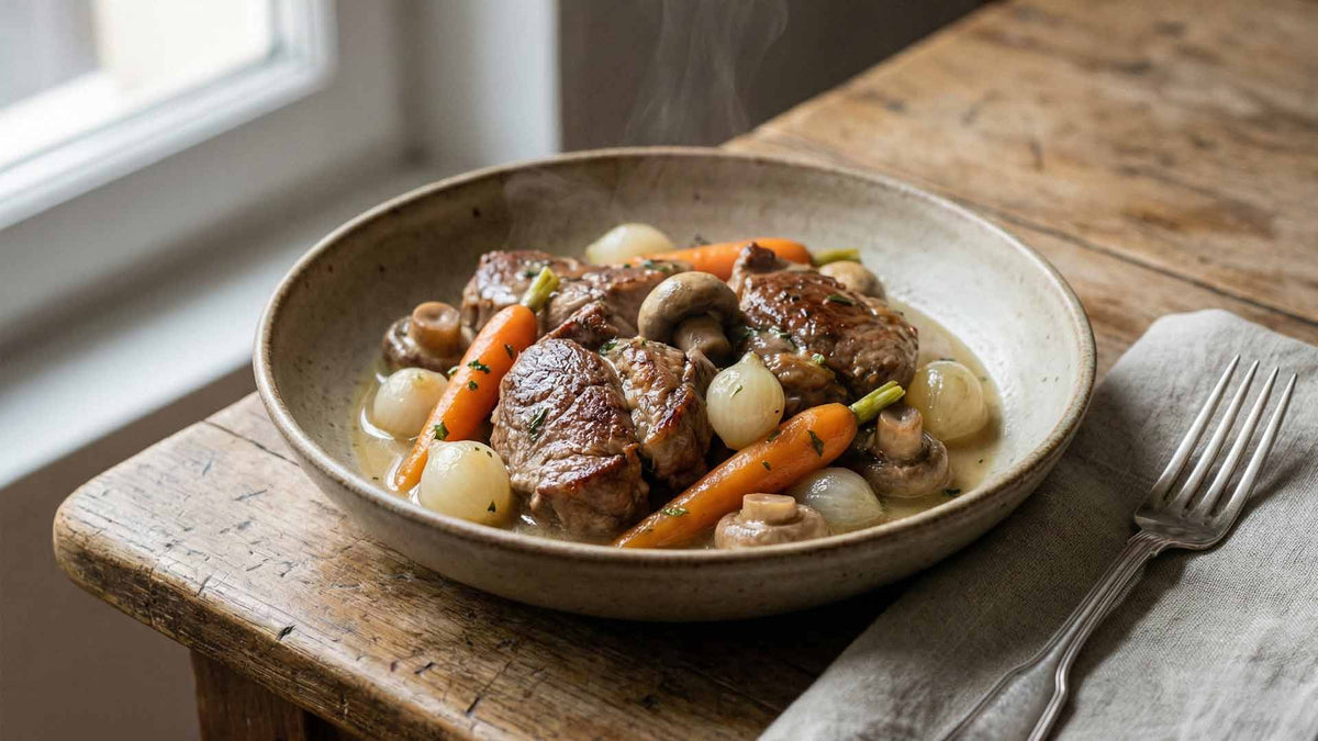 Mijoté de veau au vin blanc