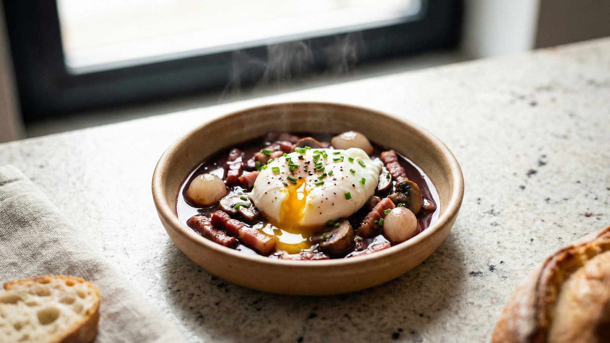 Œuf au Vin Rouge
