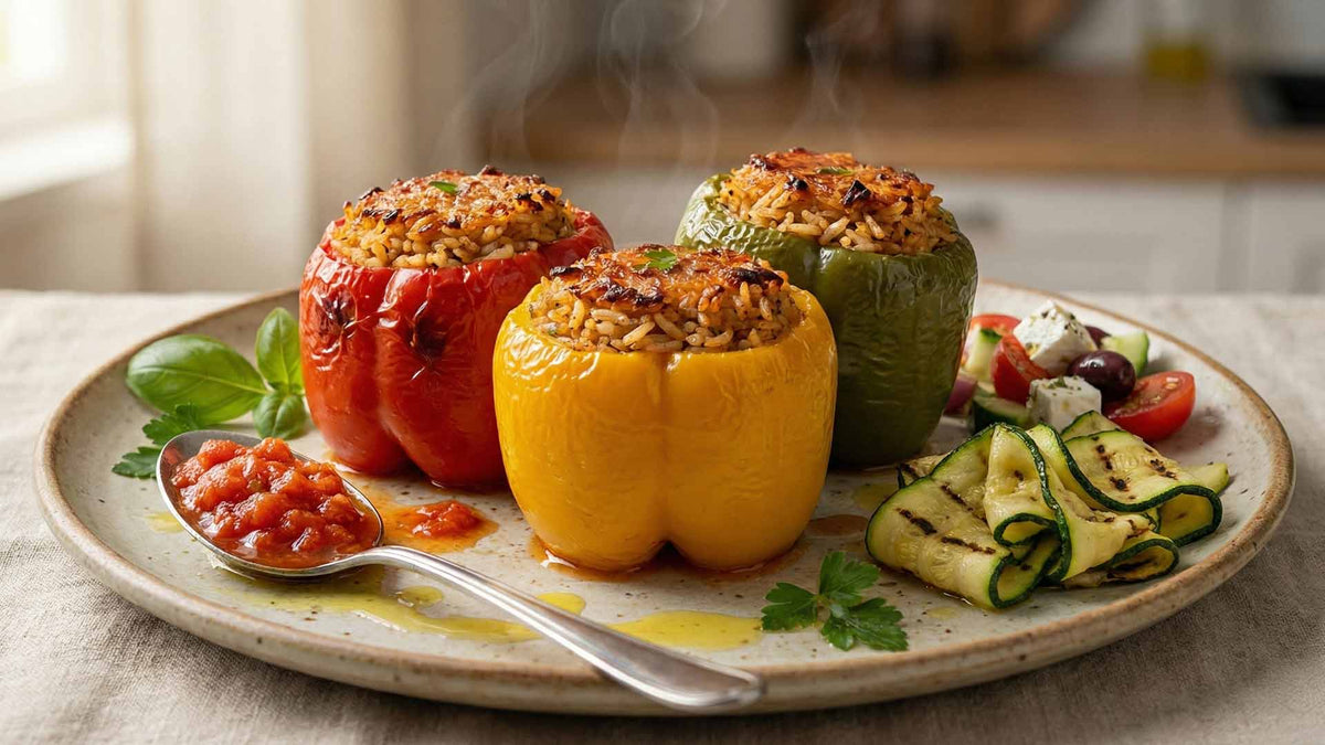Poivrons farcis au riz