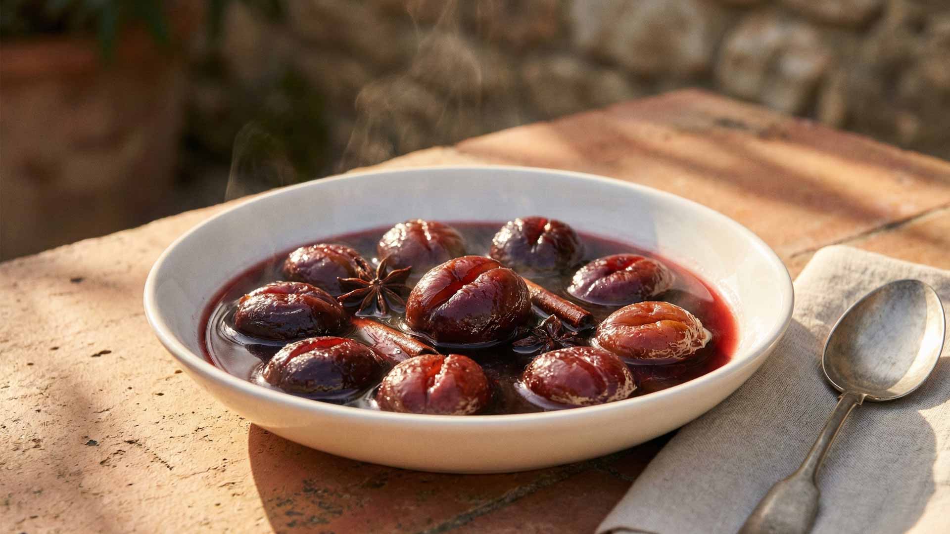 Prunes au vin rouge Image