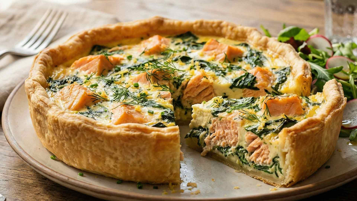 Quiche au Saumon et aux Épinards