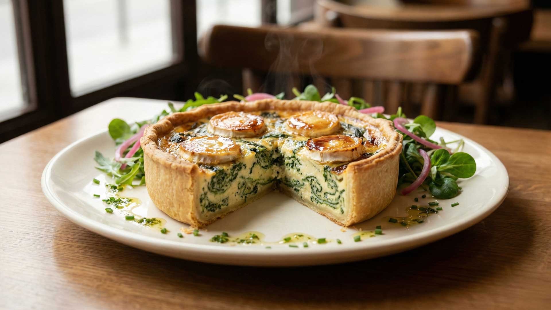 Quiche au chèvre et épinards Image