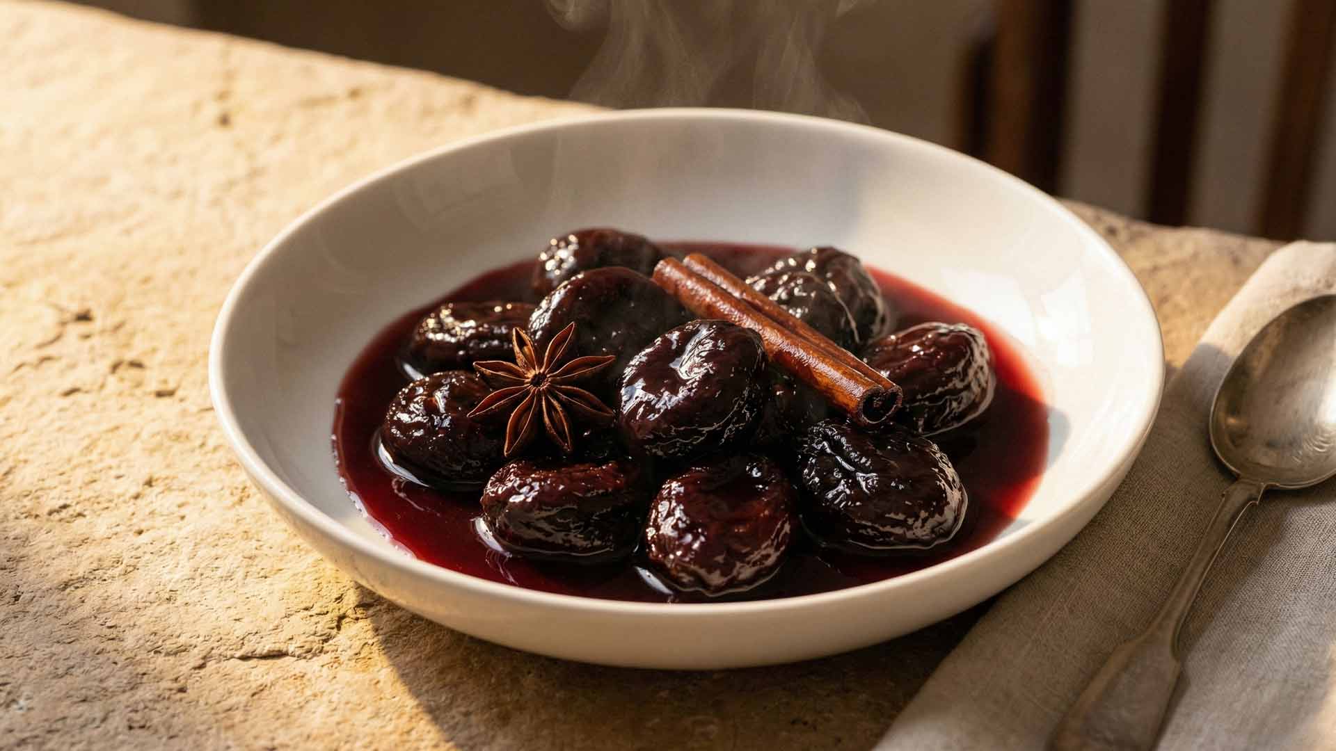 Recette des pruneaux au vin Image