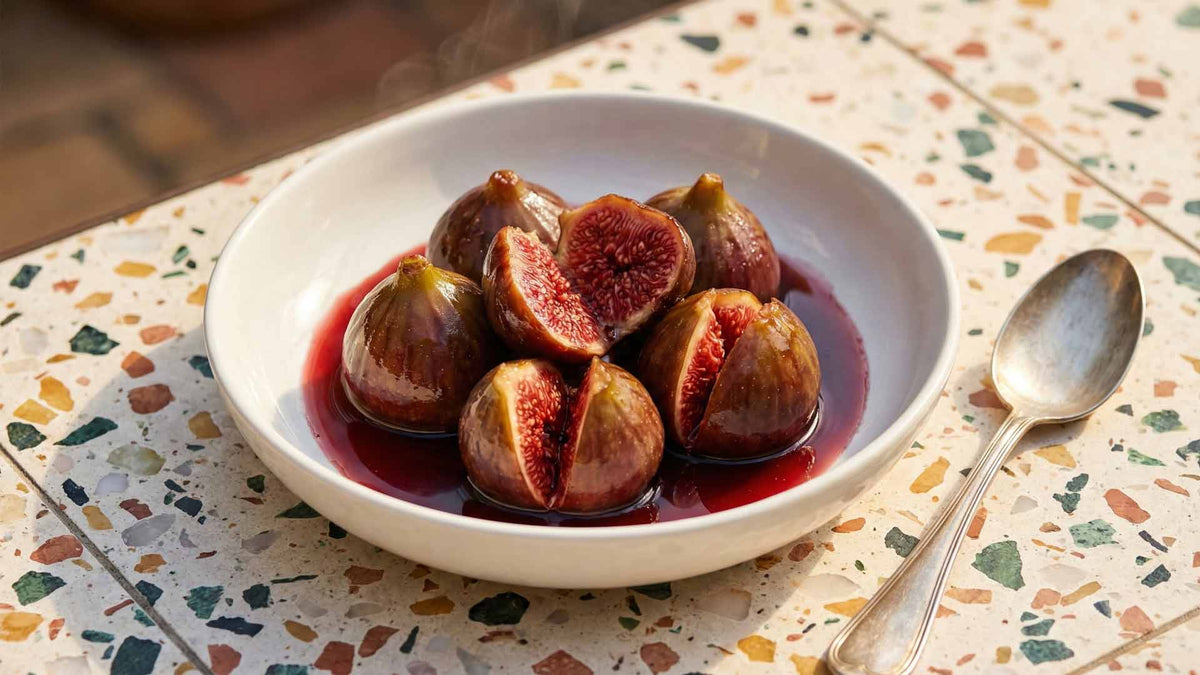 Recette figues confites au vin rouge