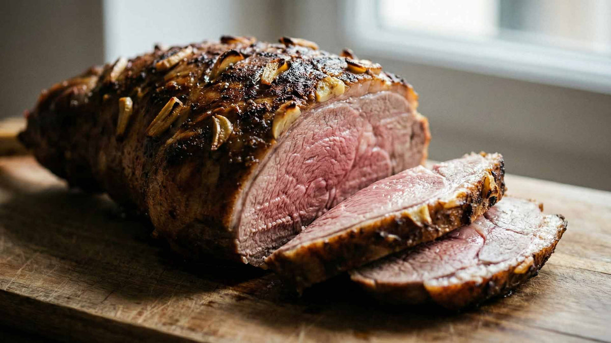 Recette gigot d'agneau piqué à l'ail​