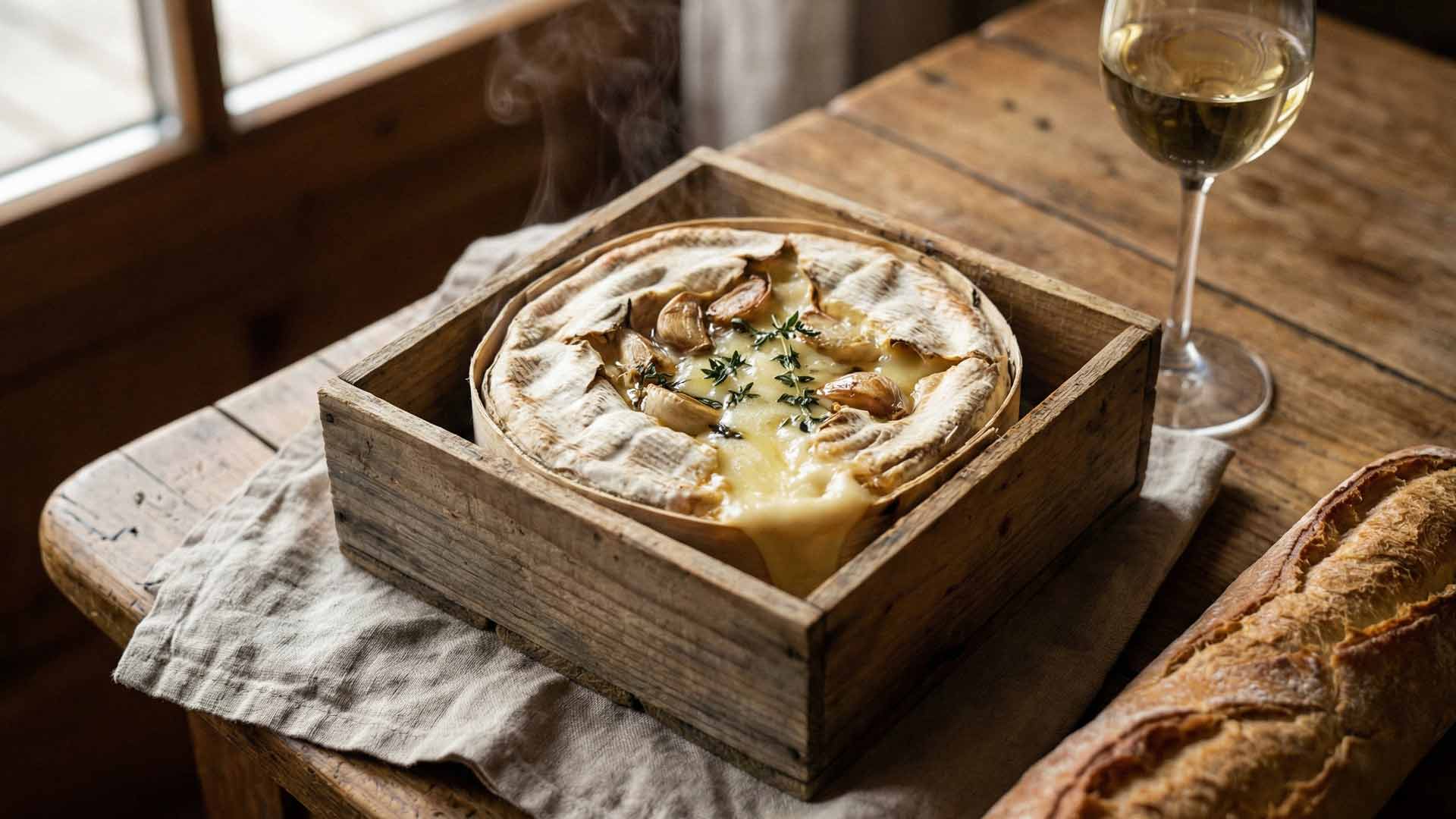 Recette mont d'or au four vin blanc et ail