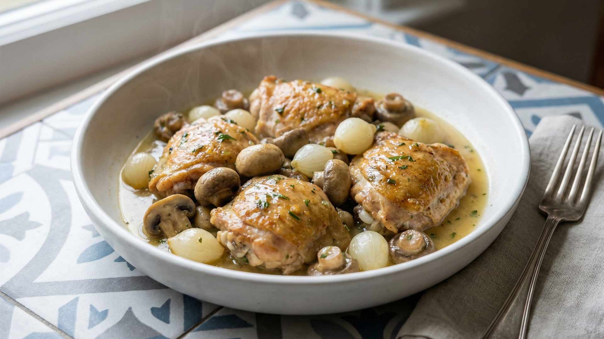 Recette poulet au vin blanc Image