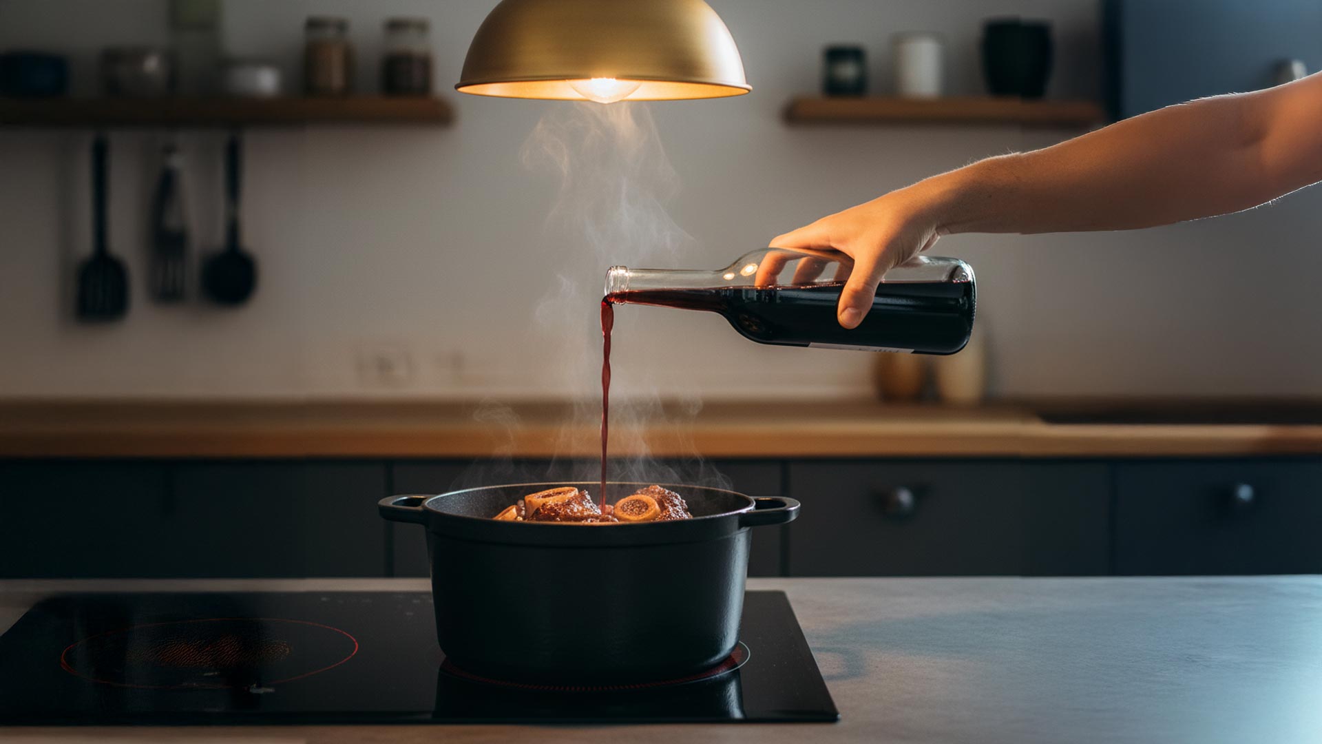 Recette queue de boeuf confite au vin rouge Image